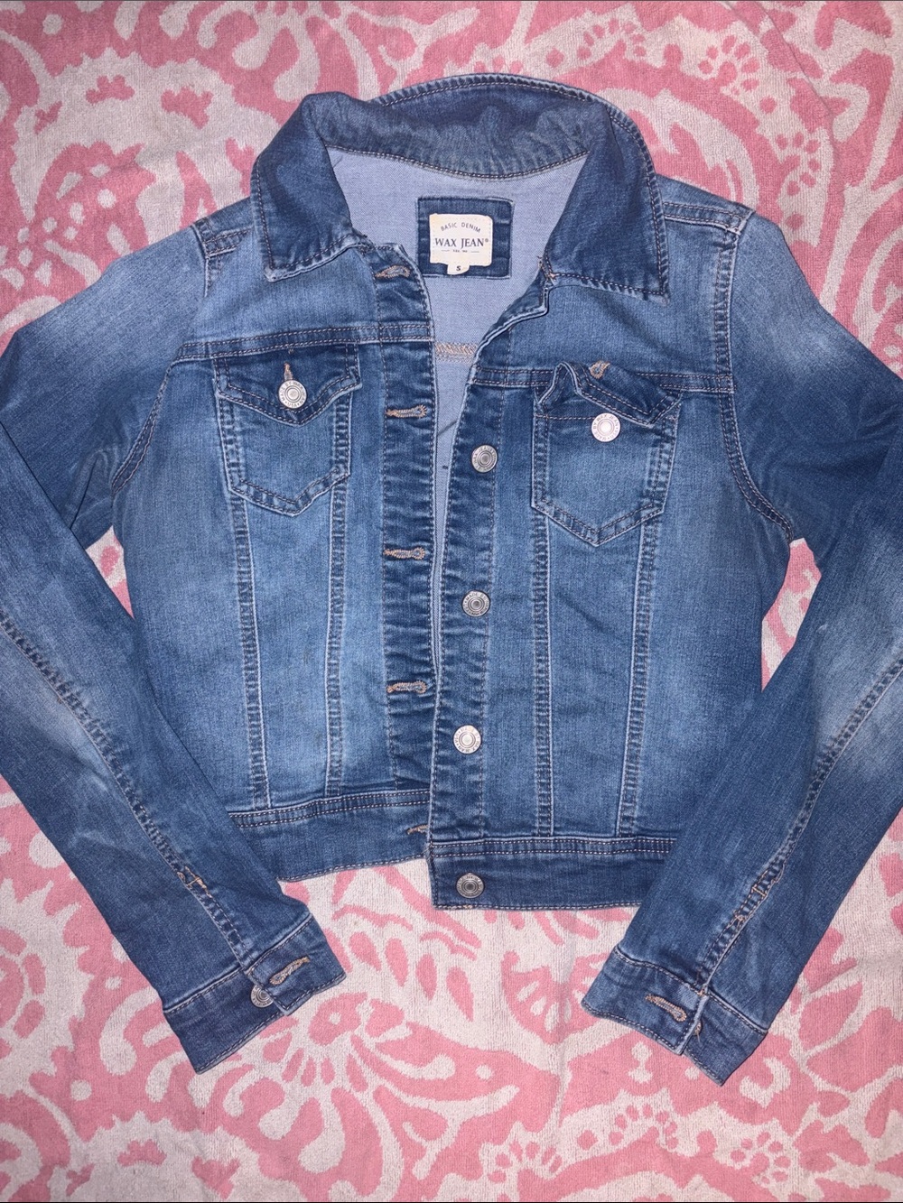 Wax Jean Blue Denim Girls' Jacket